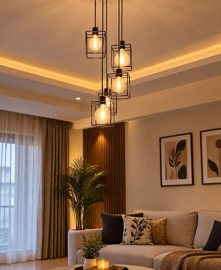 Modern pendant ceiling light fixture